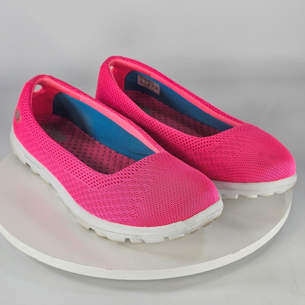 Skechers On-the-GO Hot Pink Mesh Slip On Walking Shoes 13789 Womens 10
